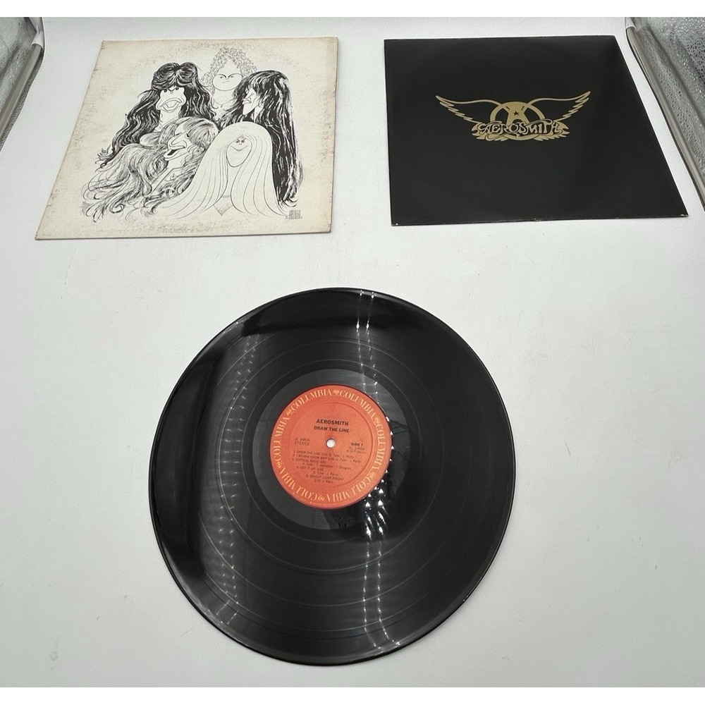 Aerosmith "Draw The Line" Vinyl LP 1977 Columbia JC 34856 Stereo